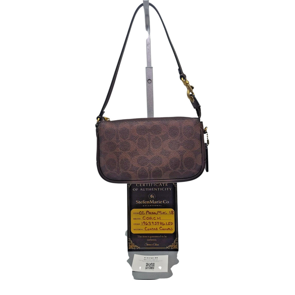 COACH Plaza Bag 18 in Signature Canvas Small Handbag-Brown-NWT